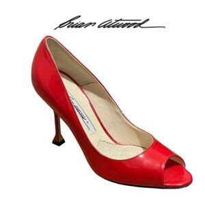 Brian Atwood Red Peep Toe Heels